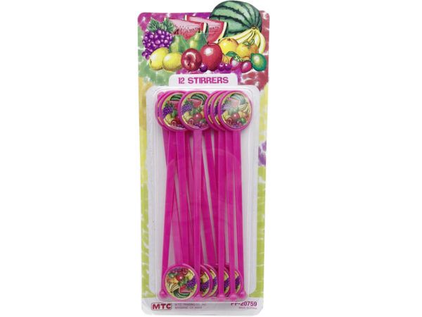 78 pieces of 12 Piece Tropical Fruits Drink Stirrers