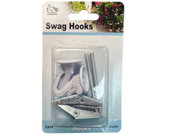 66 pieces of My Helper 2 Pack White Swag Hooks With Hardware