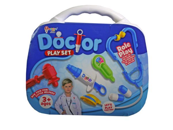 12 pieces of Doctor Play Set With Carrying Case 2 Assorted