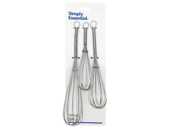 36 pieces of Simply Essential 3 Pack Kitchen Whisk 8 In 10 In And 12 in