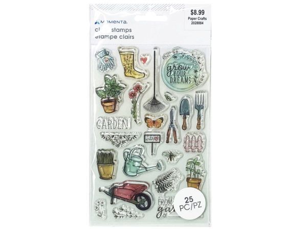 78 pieces Momenta 25 Piece Garden Theme Clear Stamps - Stickers