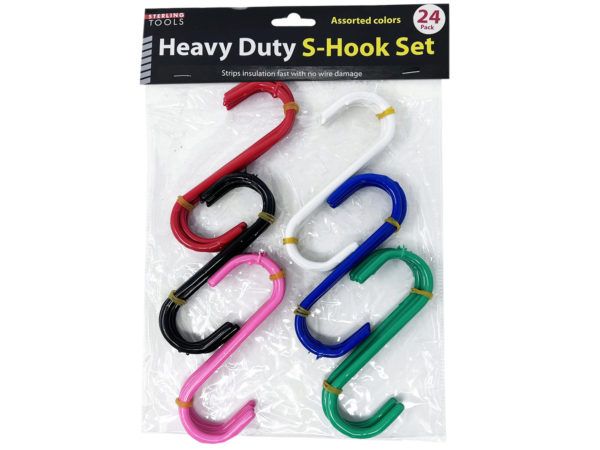 6 pieces of 24 Pack Heavy Duty Assorted Color S-Hook Set