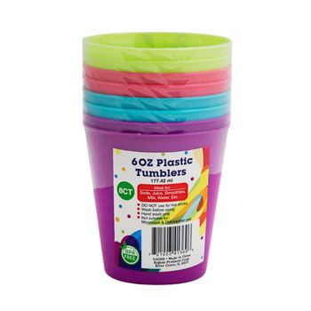 24 pieces of Tumbler 8ct Plastic Kids Multicolor Brites Pk 177.42ml/6oz
