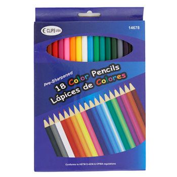 48 pieces Pencils Colored 18pk - Pens & Pencils