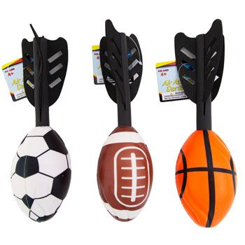 24 Wholesale Sport Airattack Dartball Toy3ast Eva Football/soccer/basketht 2.95in Dia X 10in H