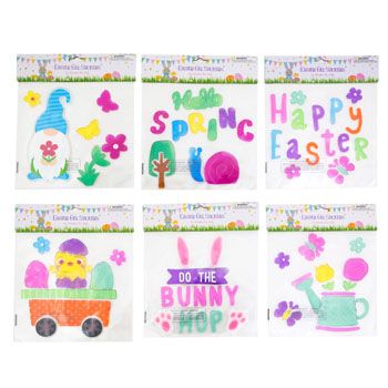 72 pieces of Gel Stickers Easter/spring 6ast Easter Pbh
