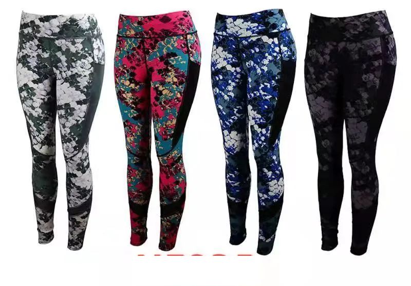 24 Pieces Womens Gym Legging Floral Print - Womens Leggings - at