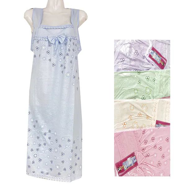 24 Pieces of Women's Nightgown Sleeveless Sleepwear Wide Strap Sleep Shirt