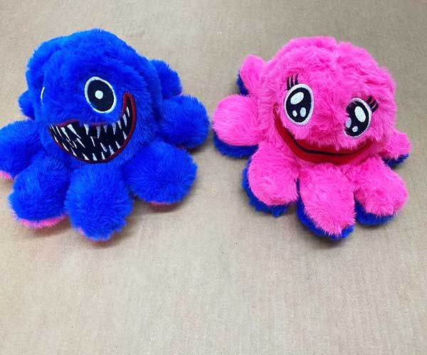 24 Pieces of Octopus Huggy Wuggy And Kissy Missy Plush Reversible