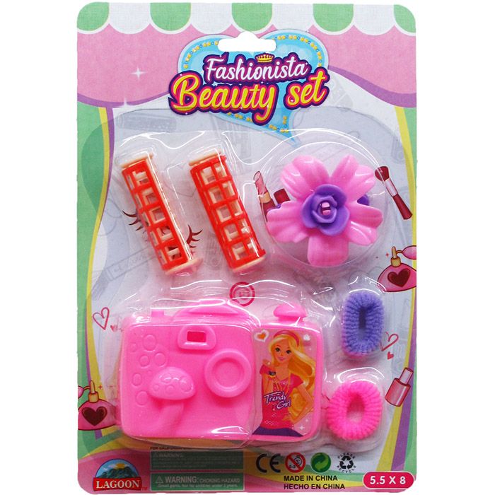96 Pieces 6pc Fashionista Beauty Set On Blister Card - Girls Toys