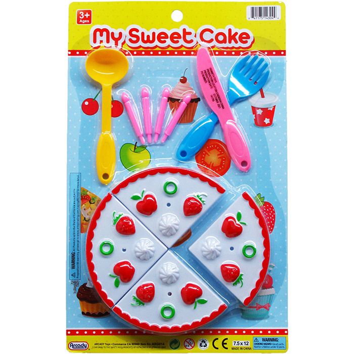 72 Pieces 11pc My Sweet Cake Play Set On Blister Card - Toy Sets