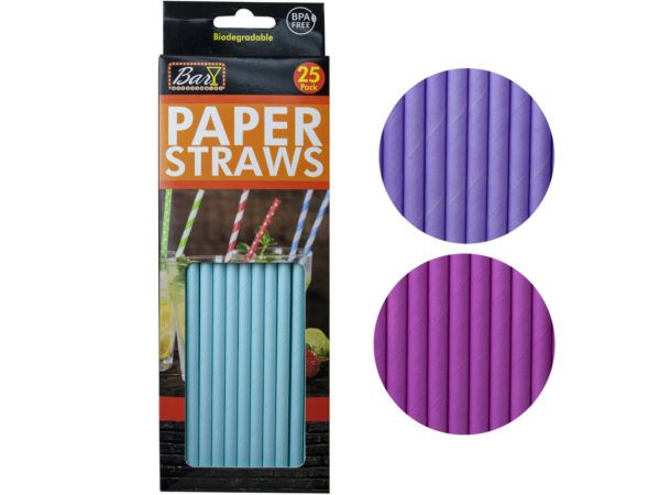 72 pieces of 25 Pack Paper Drinking Straws