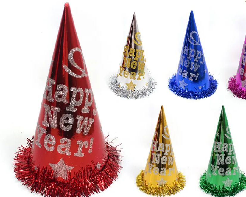 72 Wholesale 13.5 Inch New Year Paper Hat