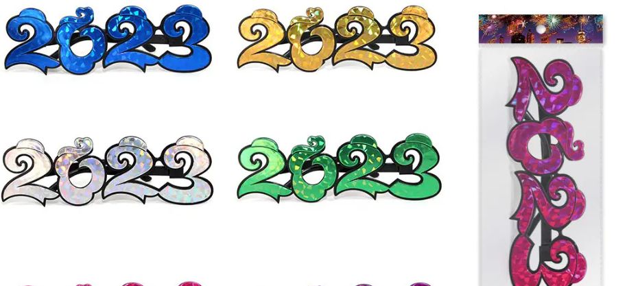 120 Wholesale 2023 New Year Glasses