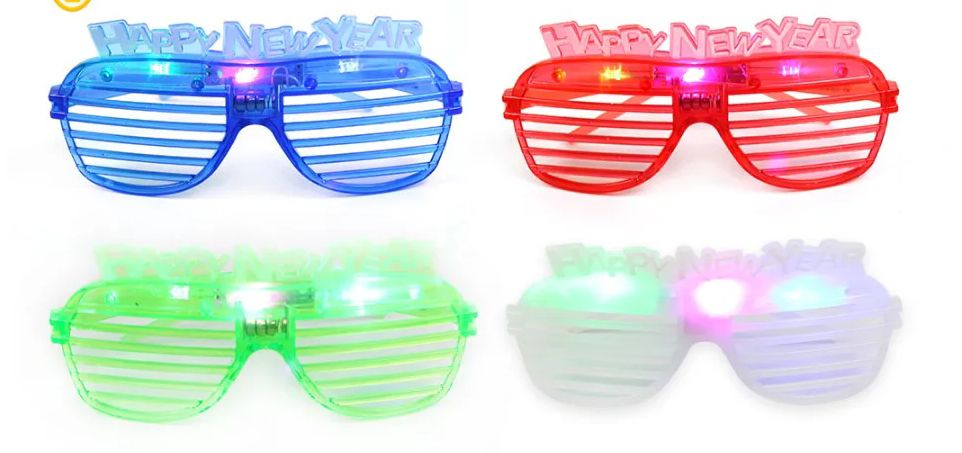 New Year Glasses With Light