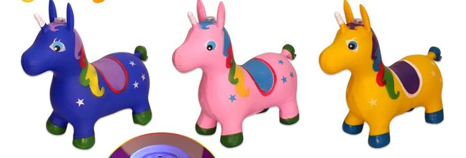 12 Pieces Inflateable Unicorn With Light And Sound - Inflatables