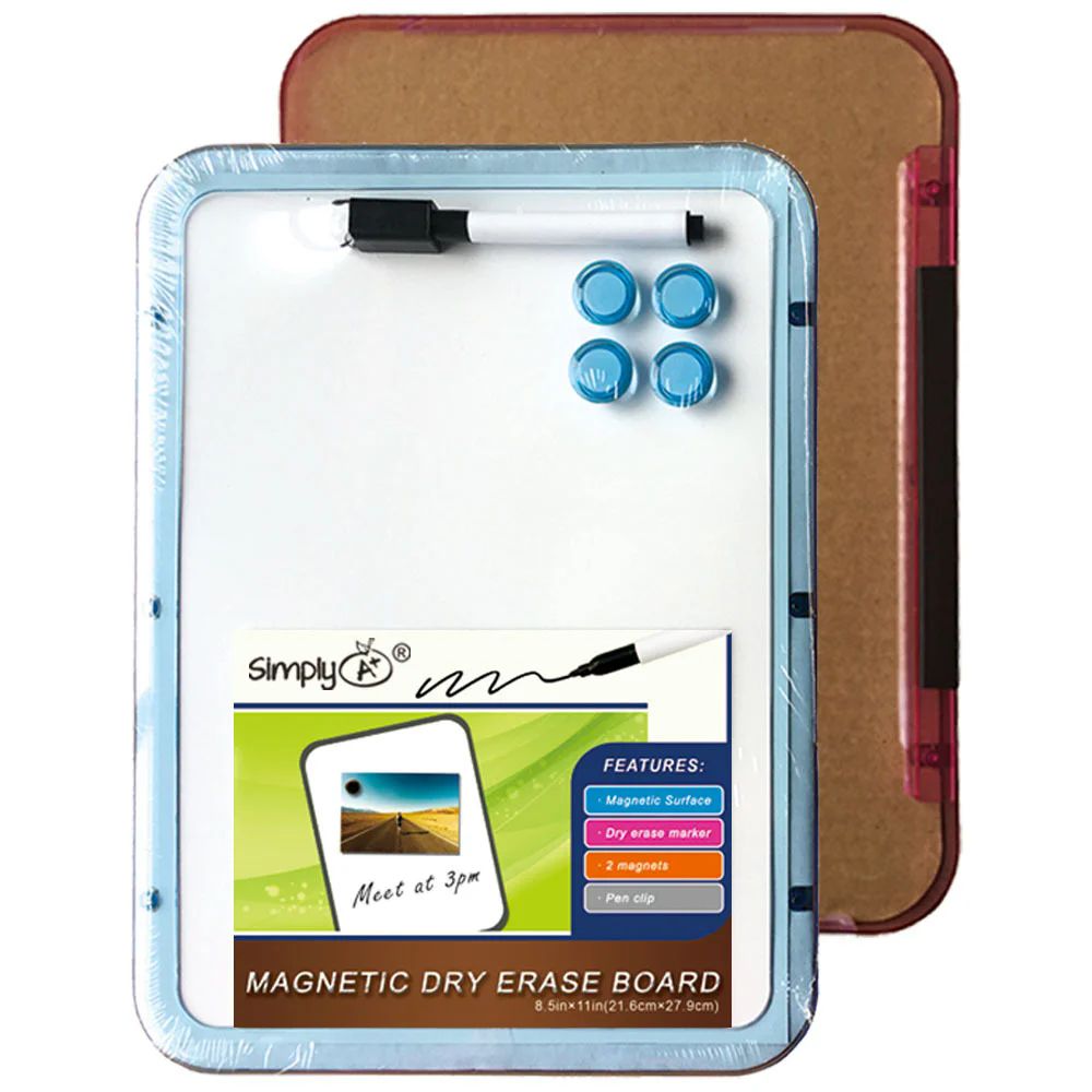 48 Pieces of 8.5x11" Dry Erase Board 48s W/marker+4 Magnets