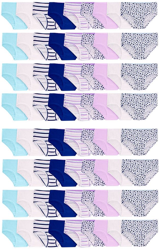 144 Wholesale Girls Cotton Blend Assorted Printed Underwear Size 8