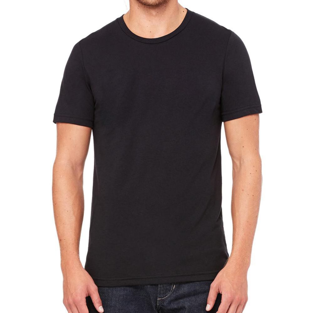 48 Wholesale Mens Cotton Crew Neck Short Sleeve T-Shirts Black, Small