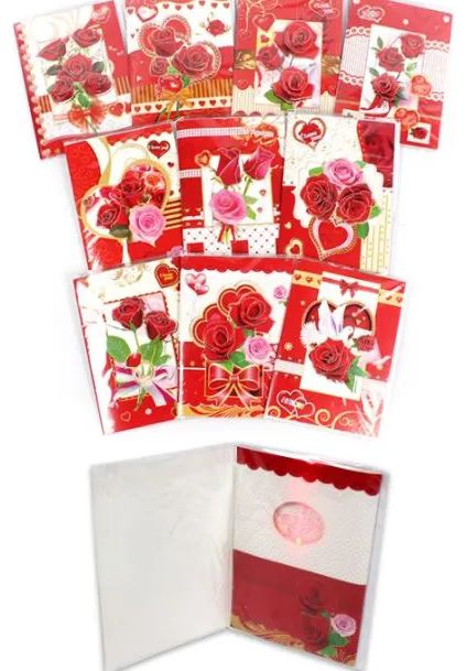 6 Pieces of 8 Inch Valentine Card With Music