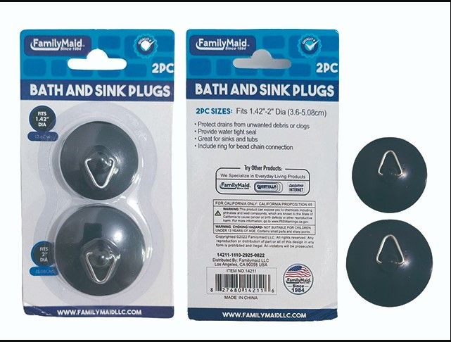 96 Pieces of 2pc Bath And Sink Plug Drain Stopper