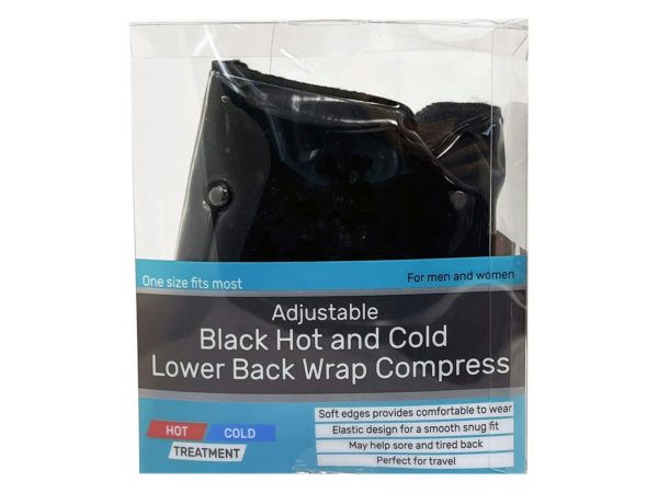 12 pieces of Adjustable Black Hot And Cold Lower Back Wrap Compress