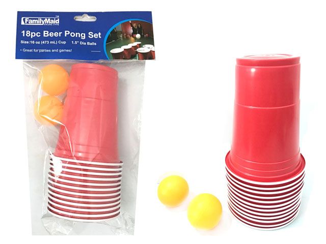24 Pieces of Beer Pong Set 18pc