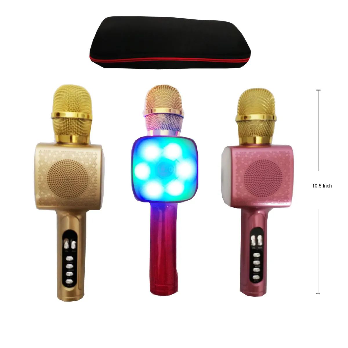 6 Pieces of Bluetooth Usb Rechargeable Microphone With Light