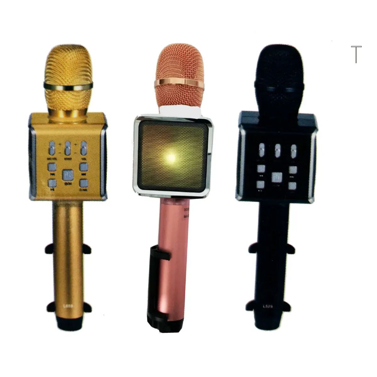 6 Pieces of Bluetooth Usb Rechargeable Microphone With Light