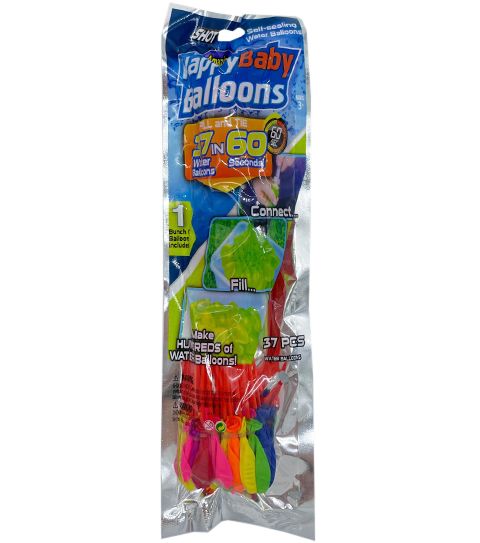 500 Pieces of 37pc Water Balloon W Straw