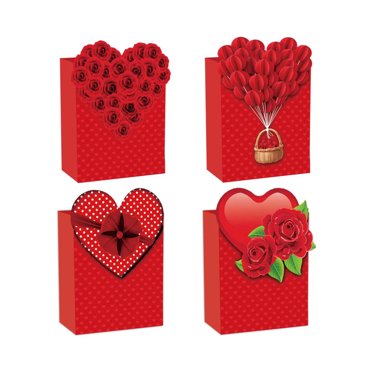 48 Pieces of Valentine's 3-D Pop Out Gift Bag