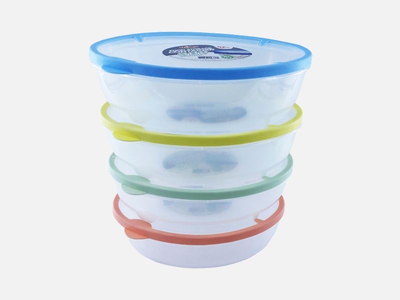 48 Pieces of 52oz/1550ml Rubber Rim Container Oval