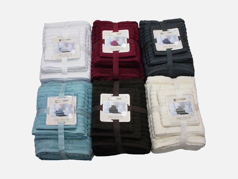 6 Packs of 6 Pack Bath Towel Set Asst