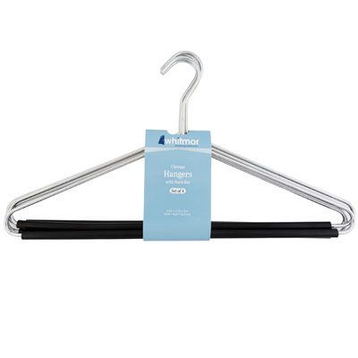 6 pieces of Hangers Set Of 4 Chrome W/ Part Bar .25x17.25x9 Ref#6021-8944