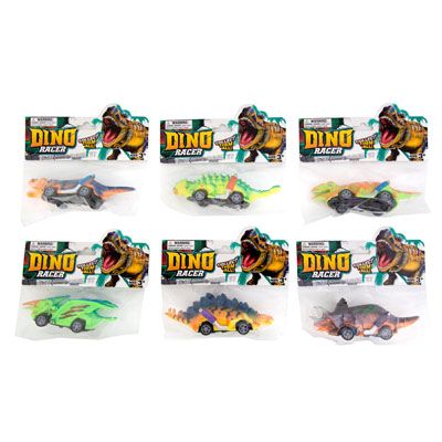 36 pieces of Dinosaur Vehicle Toy 6ast 5in Pullback Racer Pbh