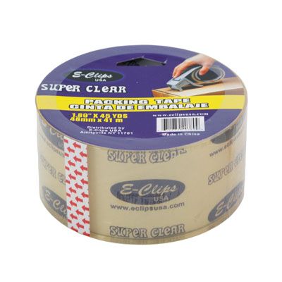 48 pieces of Tape Super Clear Packing 1.89in X 45yds Peggable