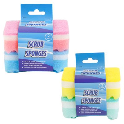36 pieces of Sponge Bumpy 2pk Clean Slv Crd 4.33x2.76x1.38in 2ast Combos Clean Sleevecard