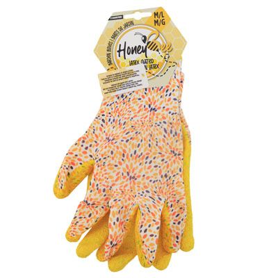 24 pieces of Gloves Honey Bee Latex Coated M/l