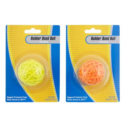 36 pieces of Rubber Band Ball 35gm/1.23 Oz 2 Ast Colors Blistercard