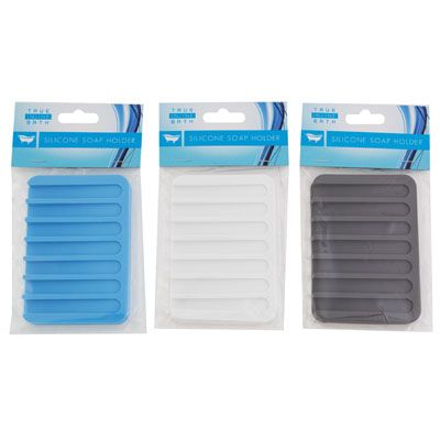 48 pieces of Soap Holder Silicone 3ast Colors 4.53x3.15in Hba/pbh White/grey/light Blue