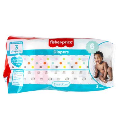 48 pieces of Diapers 3ct Fisher Price Size 6 Wetness Indicator