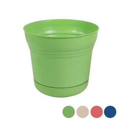 12 pieces of Planter Round W/saucer 280g 4ast Colors 9.75 D X 8.625 H Garden Label