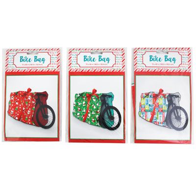 36 pieces of Gift Bag Bike 72x60in Plastic 3ast Christmas Design Pb/insert0.025mm Gauge