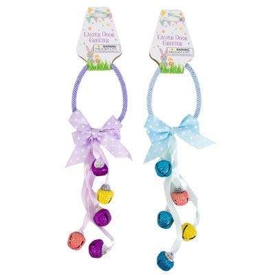 36 pieces of Door Greeter Egg Shape W/bow & Bells 2ast 13in L/barbell