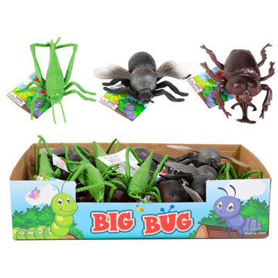24 pieces of Big Bug 3ast In 24pc Pdq Grasshopper/beetle/fly Hangtag