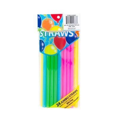 36 pieces of Straws 24ct Shake/smoothie 10mm Dia/8.27inl Ptd/opp