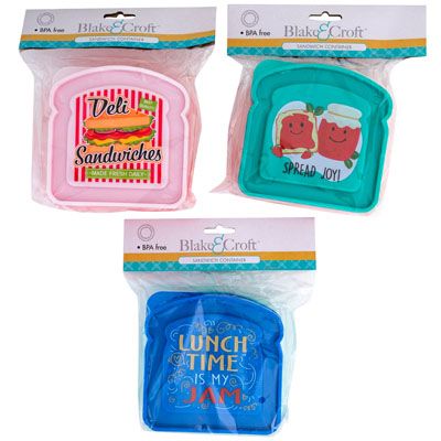 36 pieces of Sandwich Container W/pop Top Lid Plastic 3print B&c Pbh Bpa Free 5x1.5in 45g Weight/1.76oz