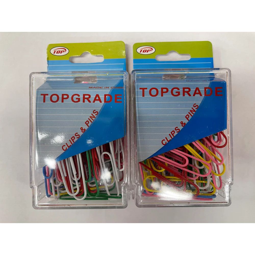 12 Pieces Paper Clips Astd Color 40mm/60ct 12/144 - Office Accessories