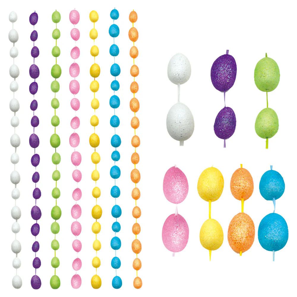 24 Pieces of 60" Foam Egg Garland 24/240s