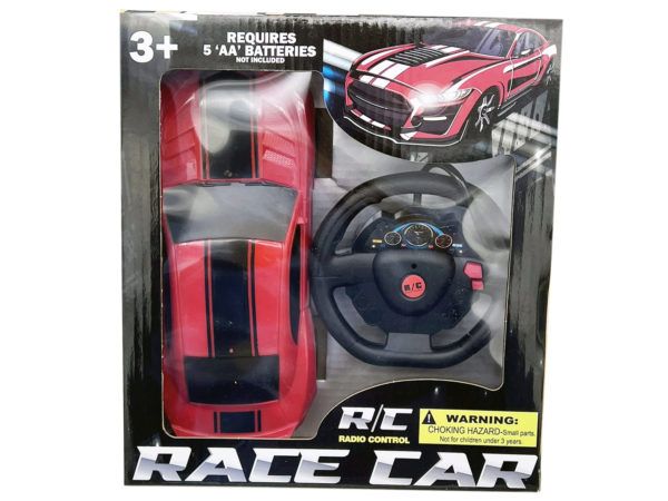 6 pieces of Battery Operated Super Race Car With Steering Wheel Remote Control